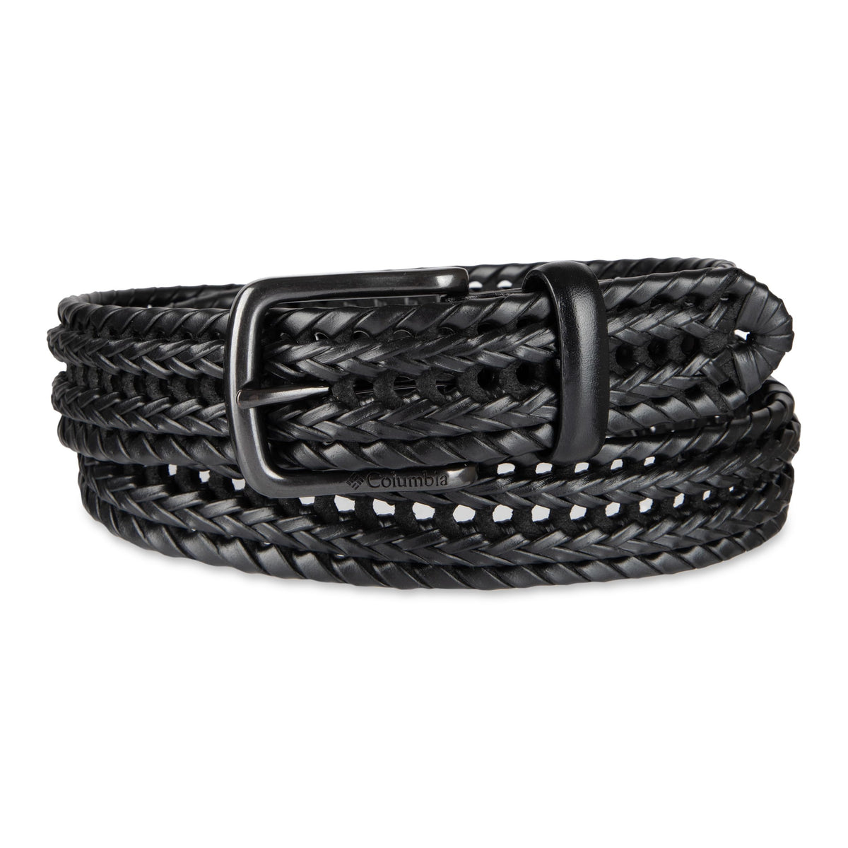 Columbia Men's Fully Adjustable Lace Braid Belt, Black, Large