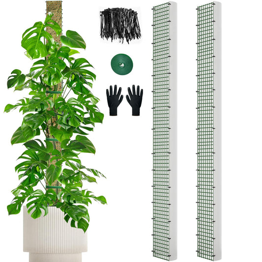 70" Metal Moss Pole, D Shape Sphagnum Moss Pole, Moss Poles for Climbing Plants, Monstera, Indoor Climbing Plants (2Pcs 70")