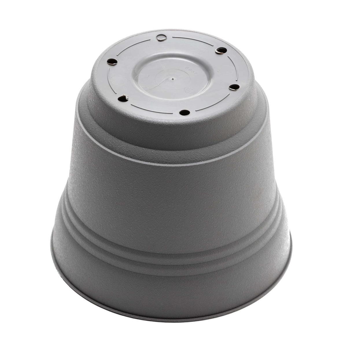 Bloem Saturn 5" Round Plastic Planter - Indoor/Outdoor, Snap-in Saucer & Drainage Holes, Charcoal, 4-Pack