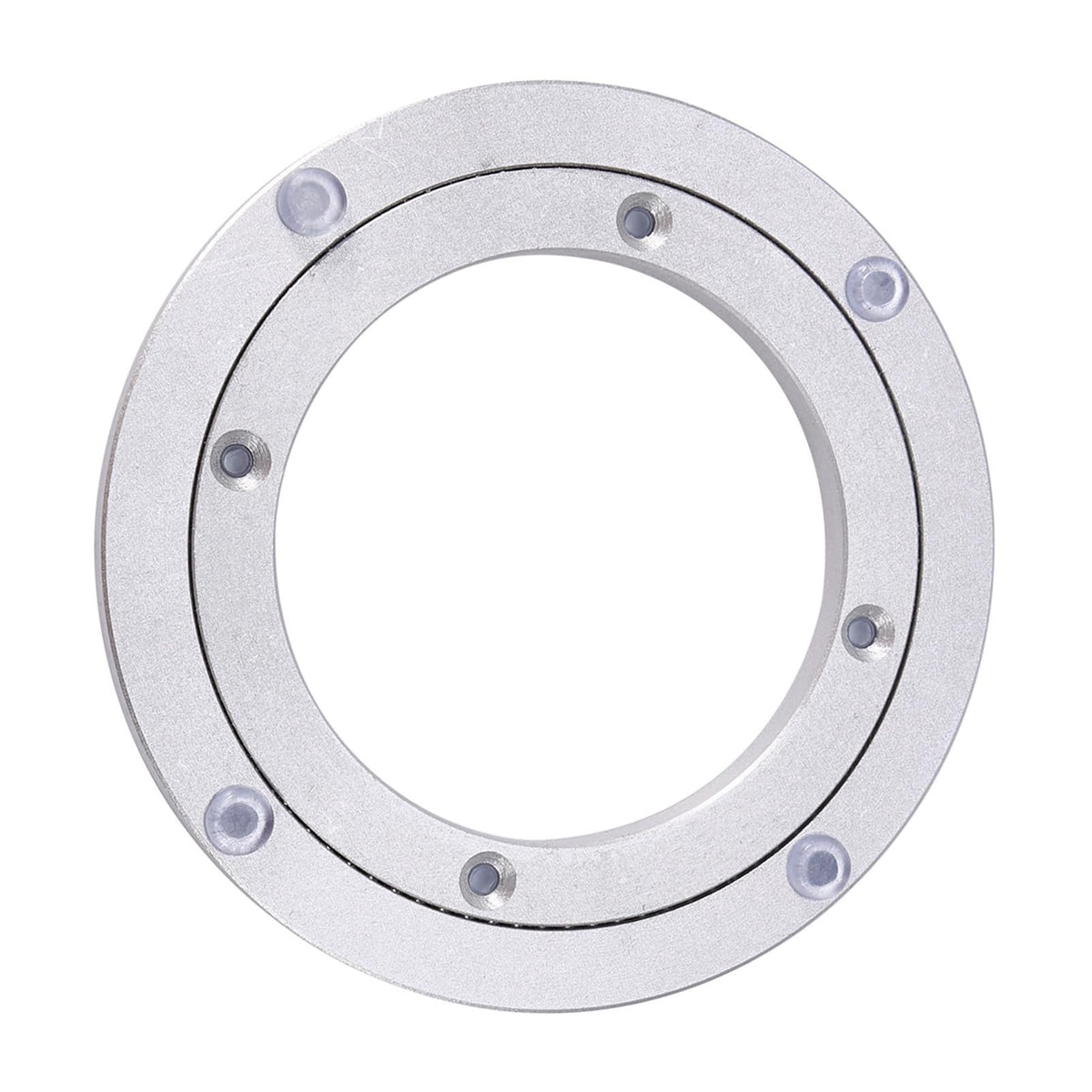 Heavy Duty Aluminium Alloy Rotating Bearing Plate, Round Table Turntable for Dining Cake Display TV Stand, Smooth Swivel Base with Pre Drilled Holes for Easy Mounting (8 inches*H8.5MM)
