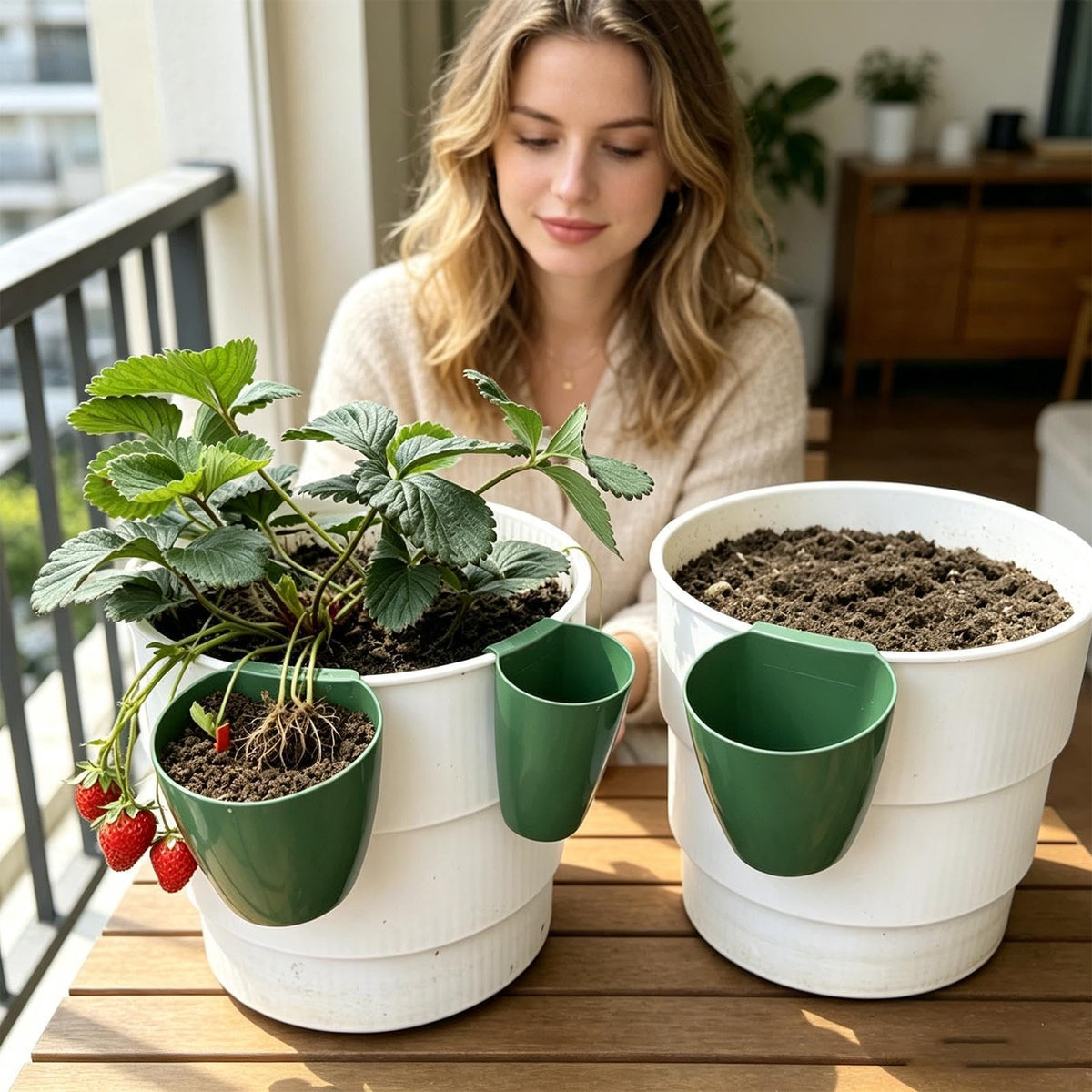 Nursery Pots for Plants, Strawberry Propagation Planter 20 Pieces Yard Seedling Cups Runner Forks for Indoor Outdoor Garden Balcony Greenhouse Backyard Windowsill