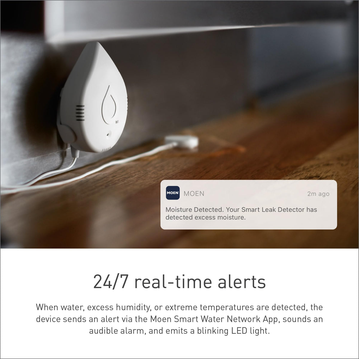 Flo by Moen 3/4-Inch Smart Water Shutoff with Smart Water Detector, 1-Pack