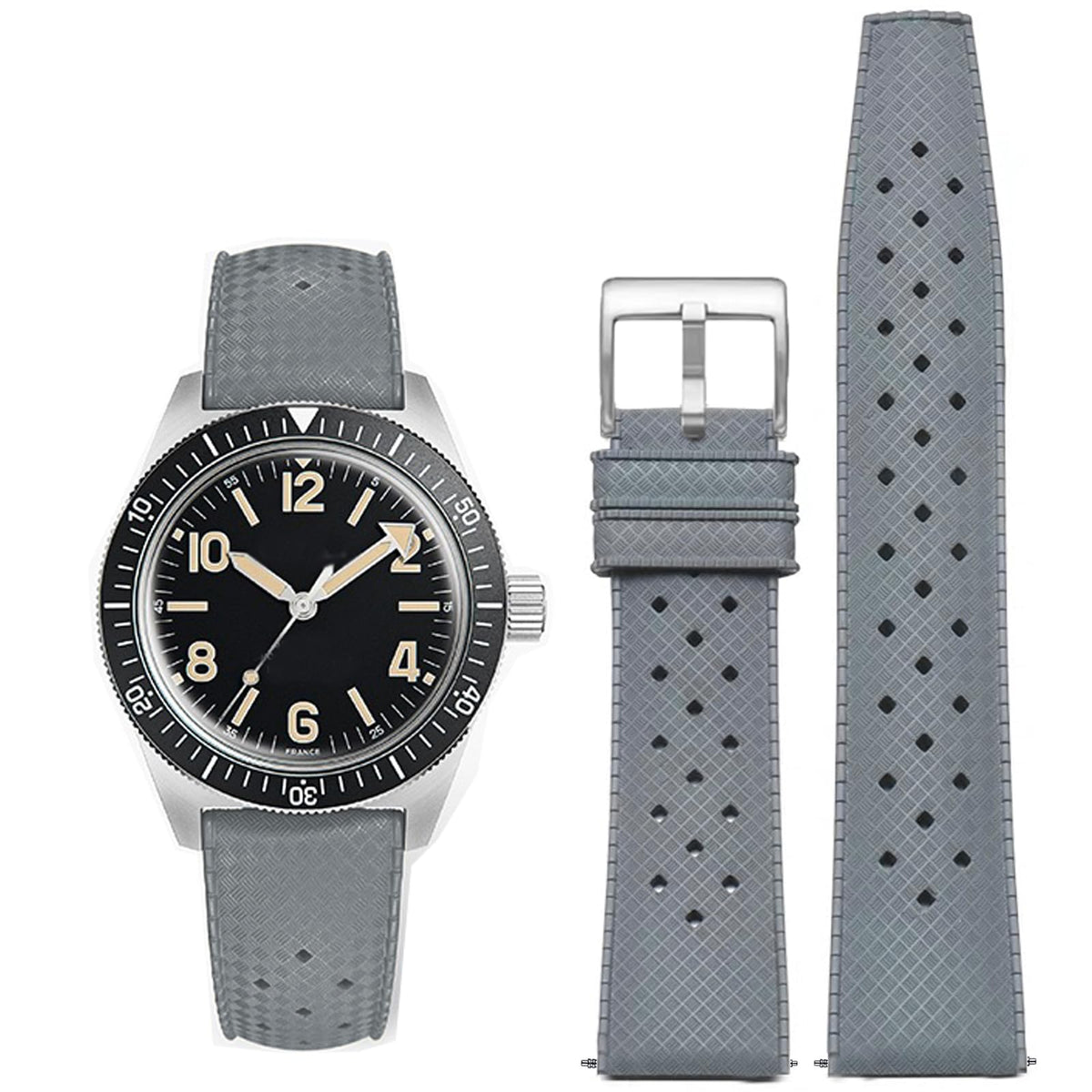 Nizonlaie FKM Rubber Watch Band Tropical Style Quick Release Fluororubber 18mm 20mm 22mm Watch band Soft Breathable Durable Sporty FKM Rubber Watch Strap Replacement Band Strap Men Women