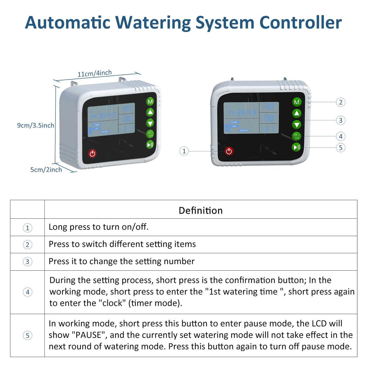 SoulBay Automatic Plant Waterer Indoor, USB Rechargeable Drip Irrigation Kit for up to 15 Potted Plants, Programmable Self Watering System with Digital Timer for Vacation & Houseplant Care