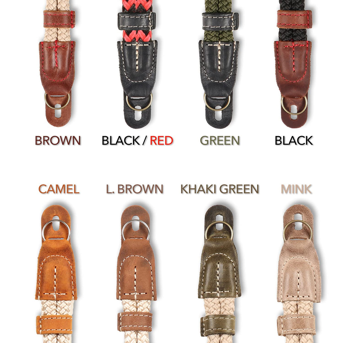 MegaGear SLR, DSLR Camera Cotton Wrist Strap - Black/Red, Small - 23cm/9inc