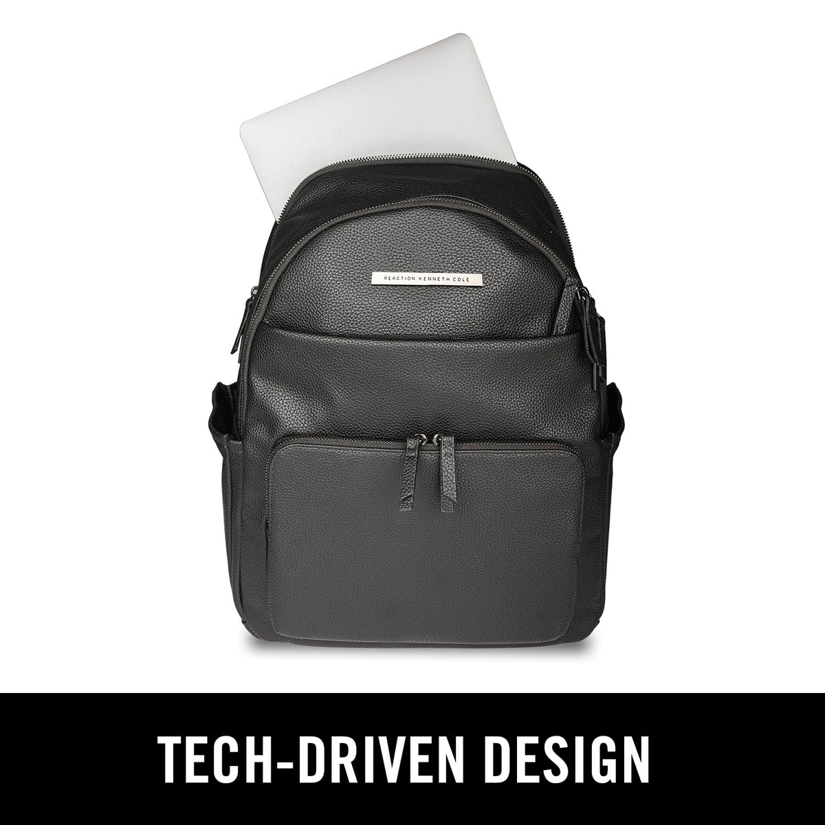 Kenneth Cole Reaction Marley Double Compartment Vegan Leather Womens 15" Laptop Fashion Backpack