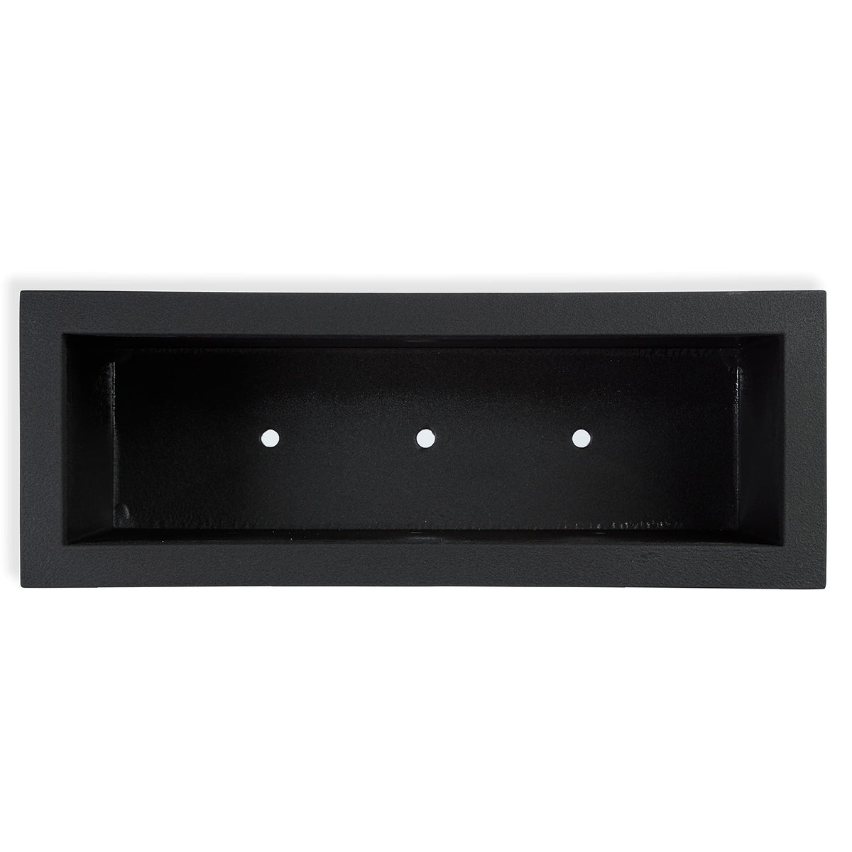 PolyStone Milan Rectangular Trough Planter – 46" x 17" x 19" – Large Lightweight Indoor/Outdoor Planter Box – Modern Stone-Look Resin – Durable All-Weather w/Drainage Holes – Made in USA – Black