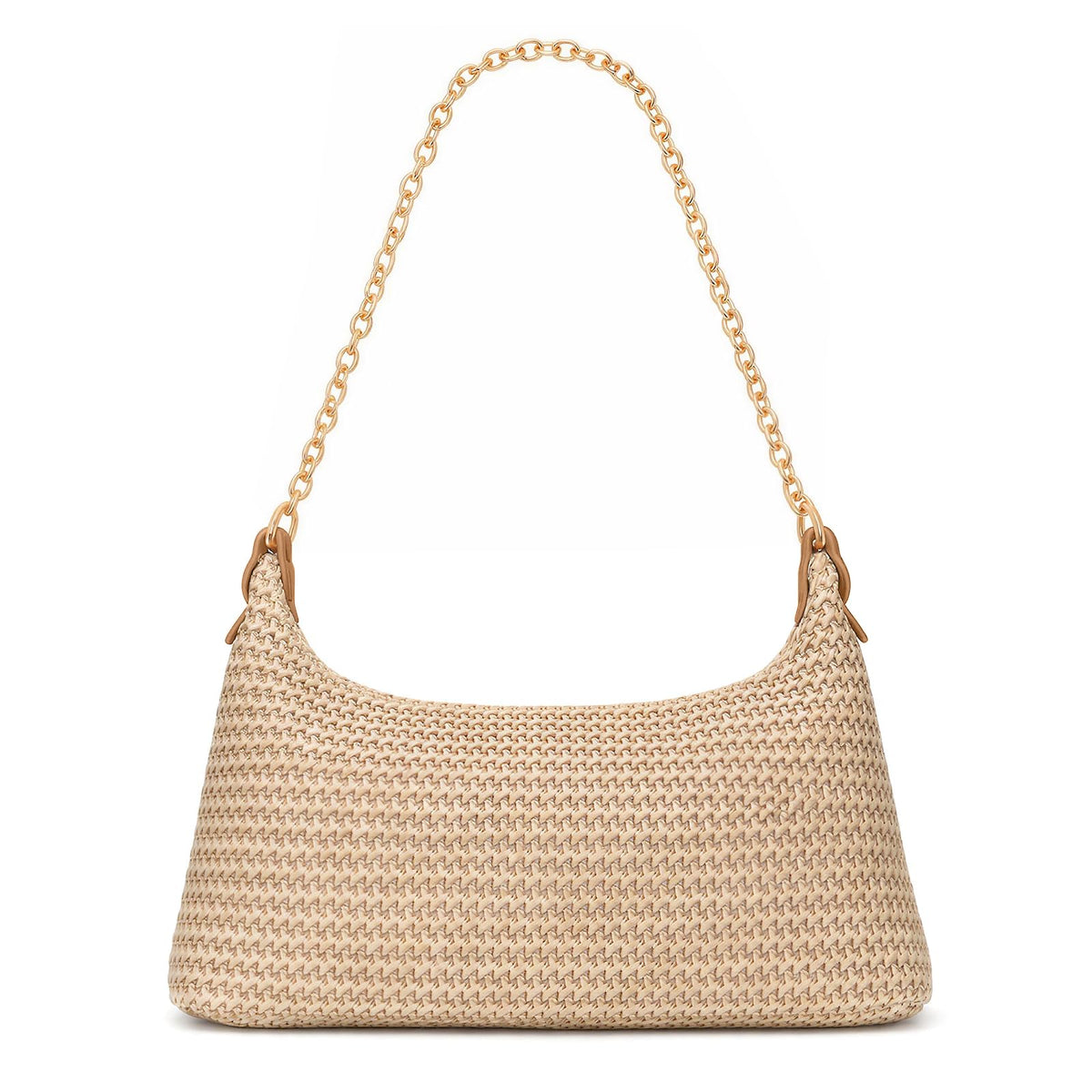 XquiziFit Beach Bags for Women Summer Straw Purse Boho Woven Shoulder Bag Crochet Purse Vacation Tote Handbag Khaki