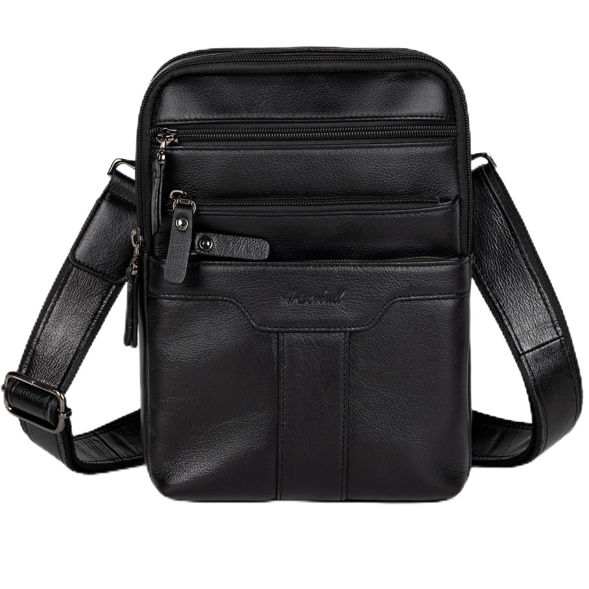 Ariscobull Leather Messenger Bag for Men, Small Leather Sling Shoulder Bag Messenger Pack for Men, Man Purse