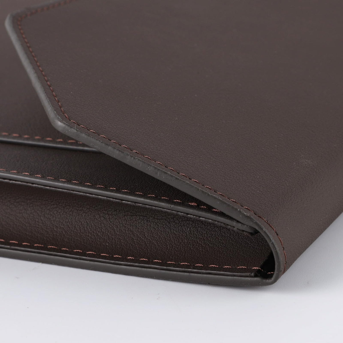 VANRA 1 Piece PU Leather Expanding File Folder Organizer Document Holder with Snap Button Zippered Pocket, Portfolio Envelope Folder Case for A4 Letter Size Paper (Dark Brown)