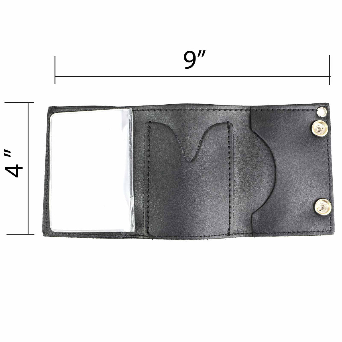 Milwaukee Leather Men's Genuine Leather Tri-Fold Biker Wallet w/Anti-Theft Stainless Steel Chain - 4 Inch