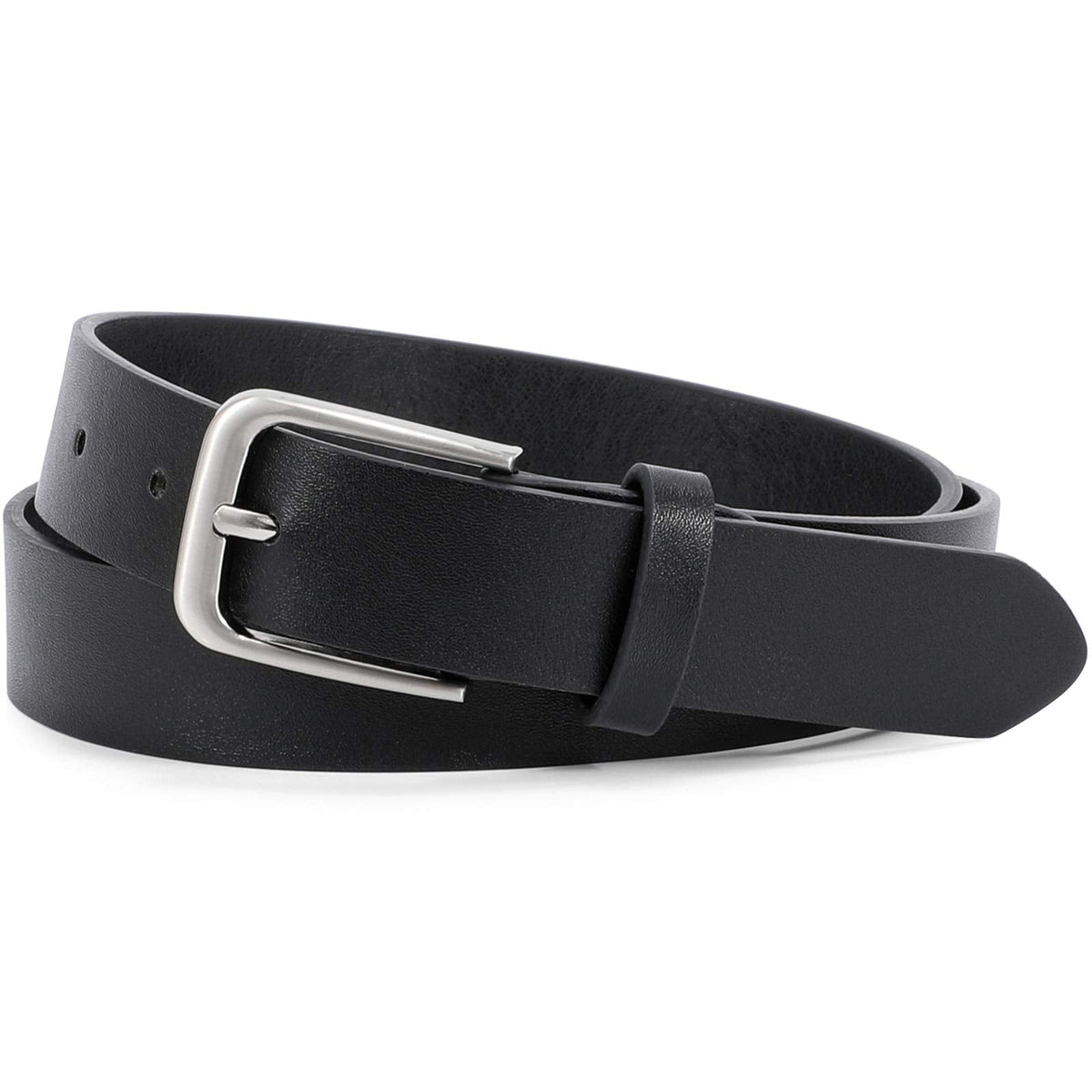 WHIPPY Women Casual Leather Belt for Jeans Pants, Fashion Ladies Waist Dress Belt (Fit Waist Size 37-42 Inches,Black)