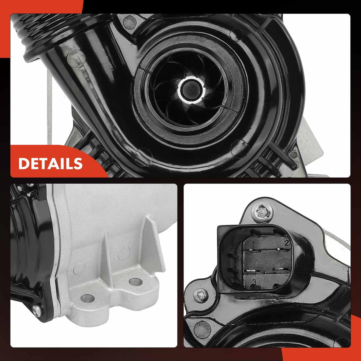 A-Premium 4 Pins Engine Electric Water Pump Compatible with BMW Vehicles - 2007-2019 - 135i, 335i xDrive, 535xi, 640i, 740i, 740Li, X1, X3, X4, X5, X6, Z4 & More - V6 3.0L, Replace# 11517632426