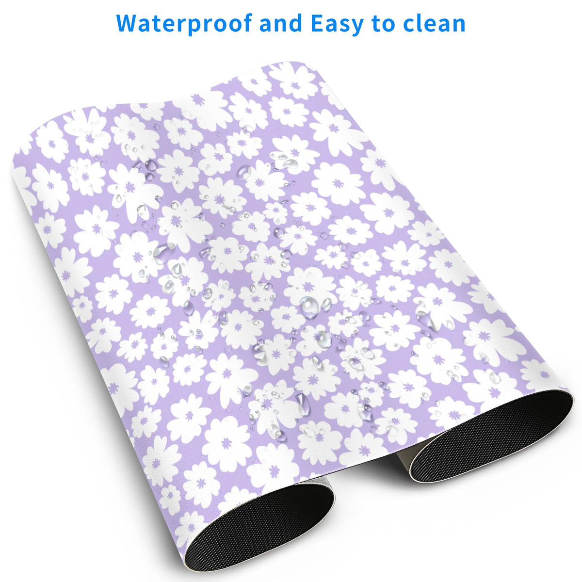 MAYCARI Kawaii Purple Flower Extended Gaming Mouse Pad Large, 31.5"X15.7" Big Mouse Pad with Non-Slip Base Long Computer Keyboard Mouse Mat for Home Office Work