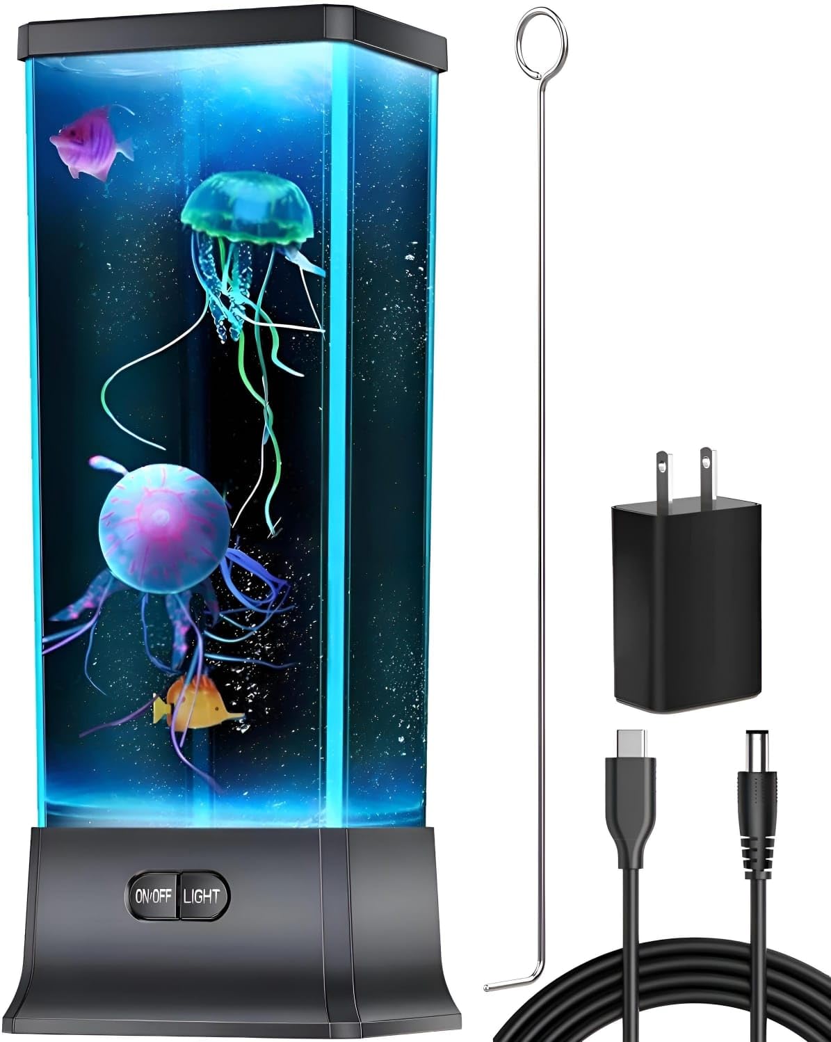 CALOVER Gifts for Kids Men Women Friends Family Cool Jellyfish Lamp Night Light for Girls Boys Kids Home Office Bedroom Decor for Christmas Holiday Birthday Party