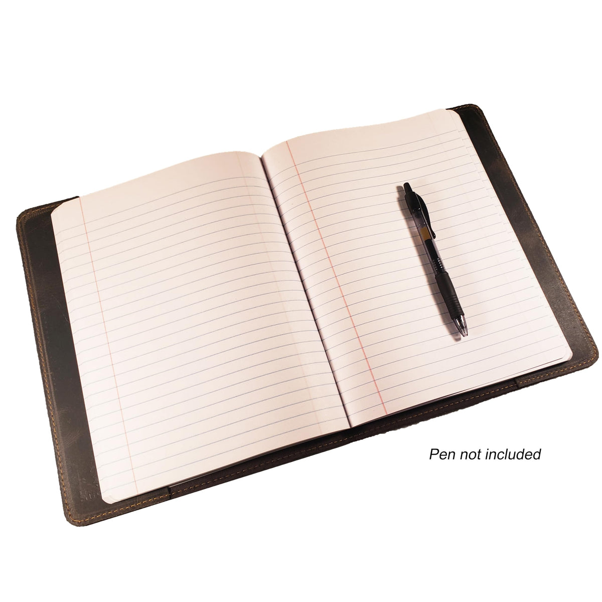 Rustic Ridge Refillable Leather Composition Notebook - Composition Notebook Cover - Leather Notebook Cover - Fits Moleskine XL 9.75" x 7.5" (Vintage Black)