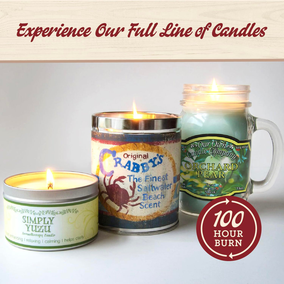 Our Own Candle Company, Roasted Chestnut Scented Mason Jar Candle, 100 Hour Burn Time, 13 Ounces