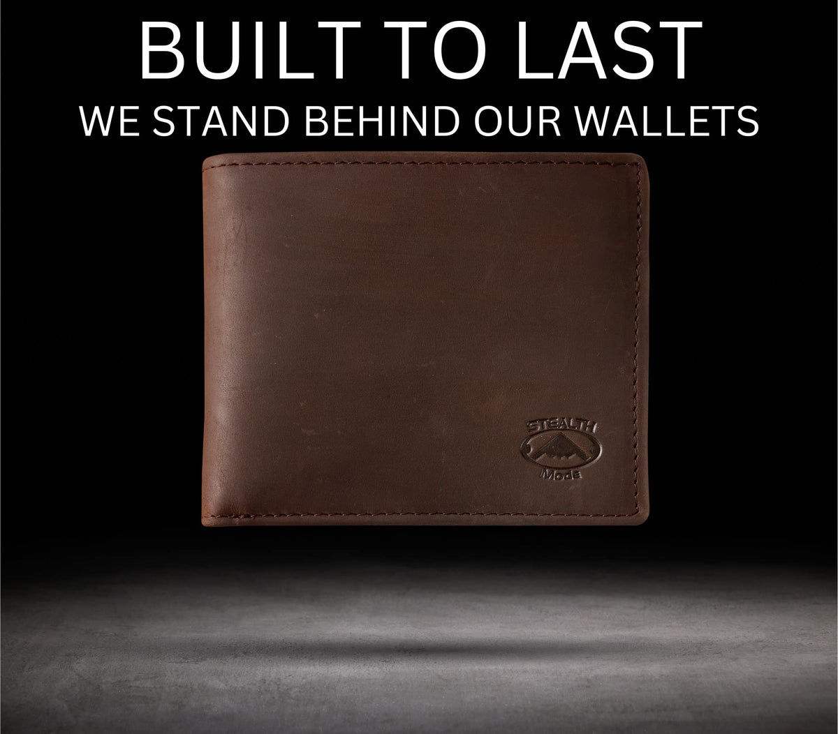 Stealth Mode Leather Bifold Wallet for Men - RFID Blocking, 11 Card Slots, Gift Box