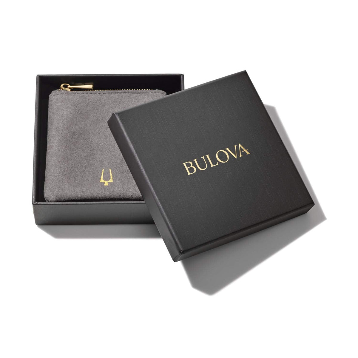 Bulova Brown Leather Large Double-Wrap Bracelet with Brushed Gold-Tone Stainless Steel Hook Clasp (Model J96B003L), Brown with Gold-Tone (J97B003L)