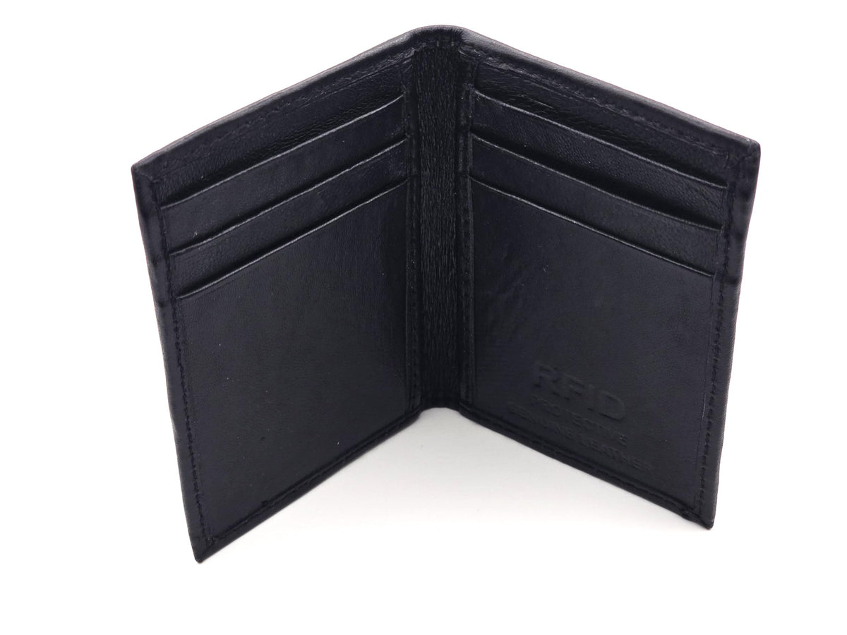 BLB Technologies LLC Slim Front Pocket Wallet for Men – Genuine Leather Minimalist Wallet, RFID Blocking, Holds Cards & Cash, Compact Everyday Carry