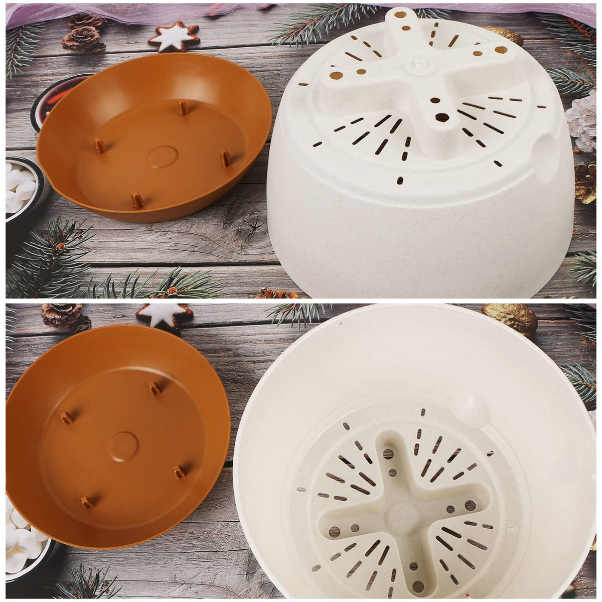 LIYDE 3 Pack Hanging Planters, 8 Inch Small Hanging Pots Self Watering Hanging Planters for Indoor Plants with Drainage Holes and Removable Tray Hanging Basket