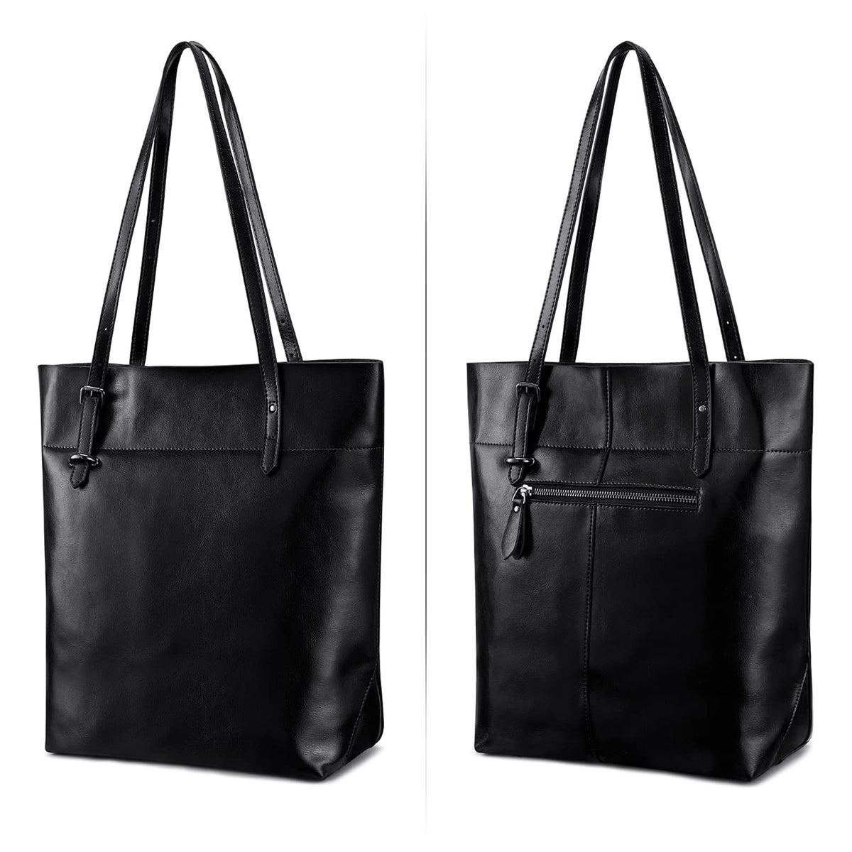 S-ZONE Women's Sz10v040a Tote, Black, L, Retro
