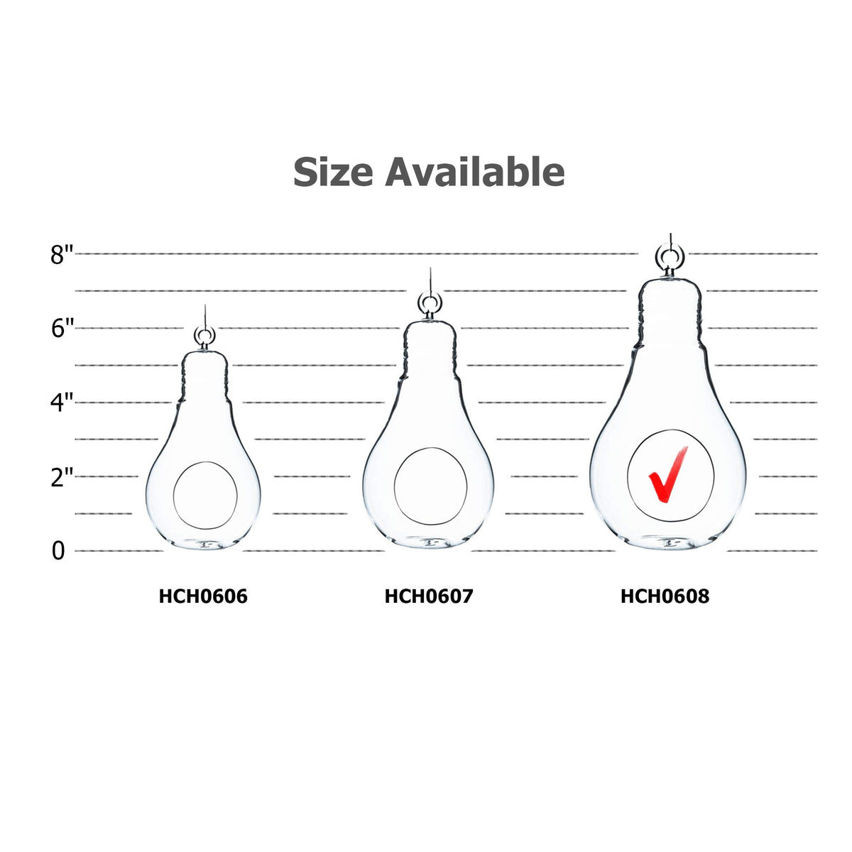 WGV Hanging Glass Plant Terrarium, Width 4.25", Height 8.25", Bulb DIY Air Succulent Planter Clear Tea Light Votive Candle Holder, Wedding Event Office Home Outdoor Decor, 1 Piece