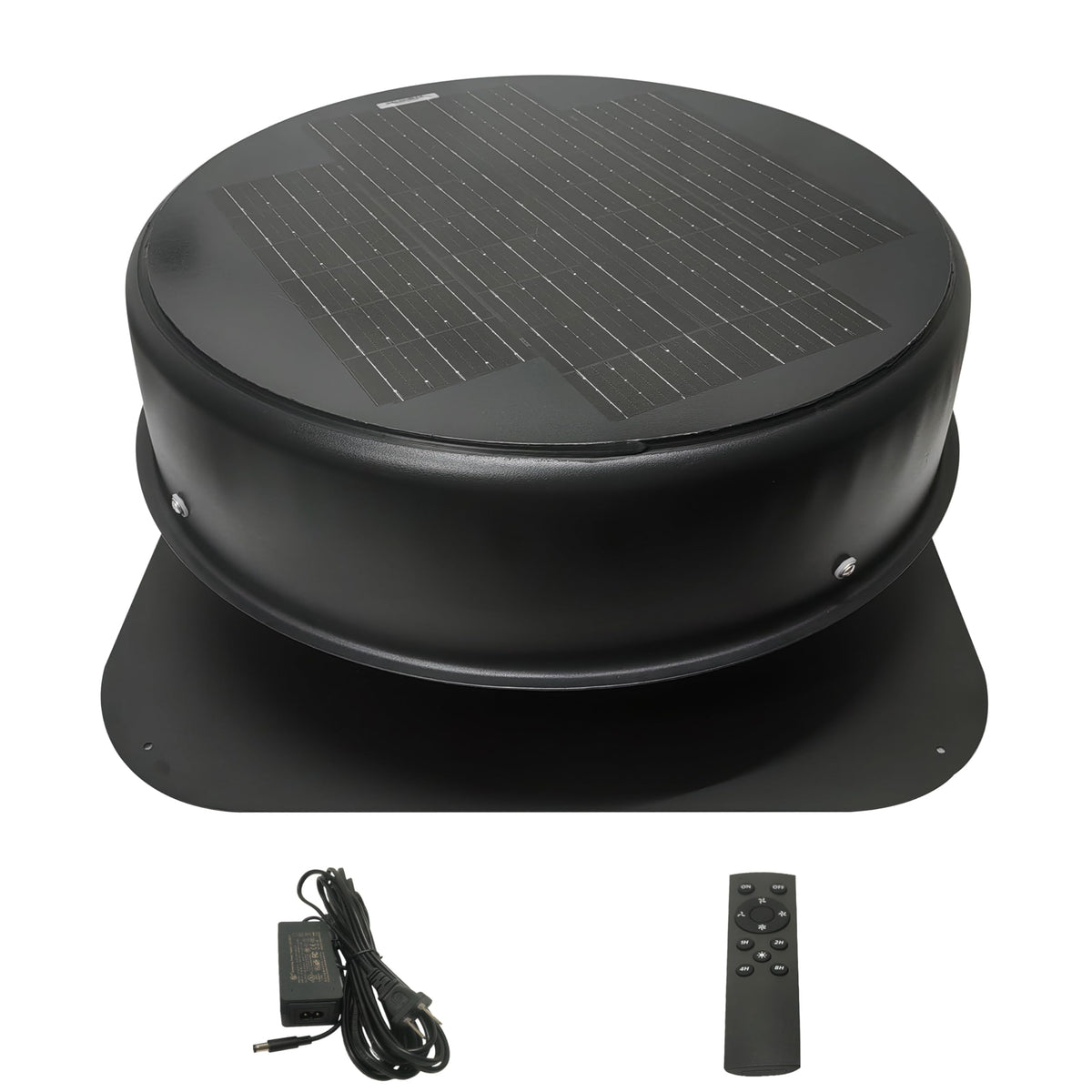 Solar Attic Fan, Solar Powered Roof Exhaust Fan 35-Watt with 110V Smart Adapter, 1600 CFM, Cools Up to 2500 Sq.Ft, 12 Inch Low Noise & Weatherproof, Ventilation for Home, Greenhouse, Garage, Workshop