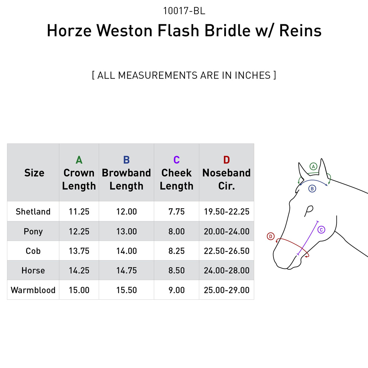 Horze Weston Padded Leather Snaffle Bridle with Flash Noseband and Web Reins | English Bridle for Horses - Black - Cob