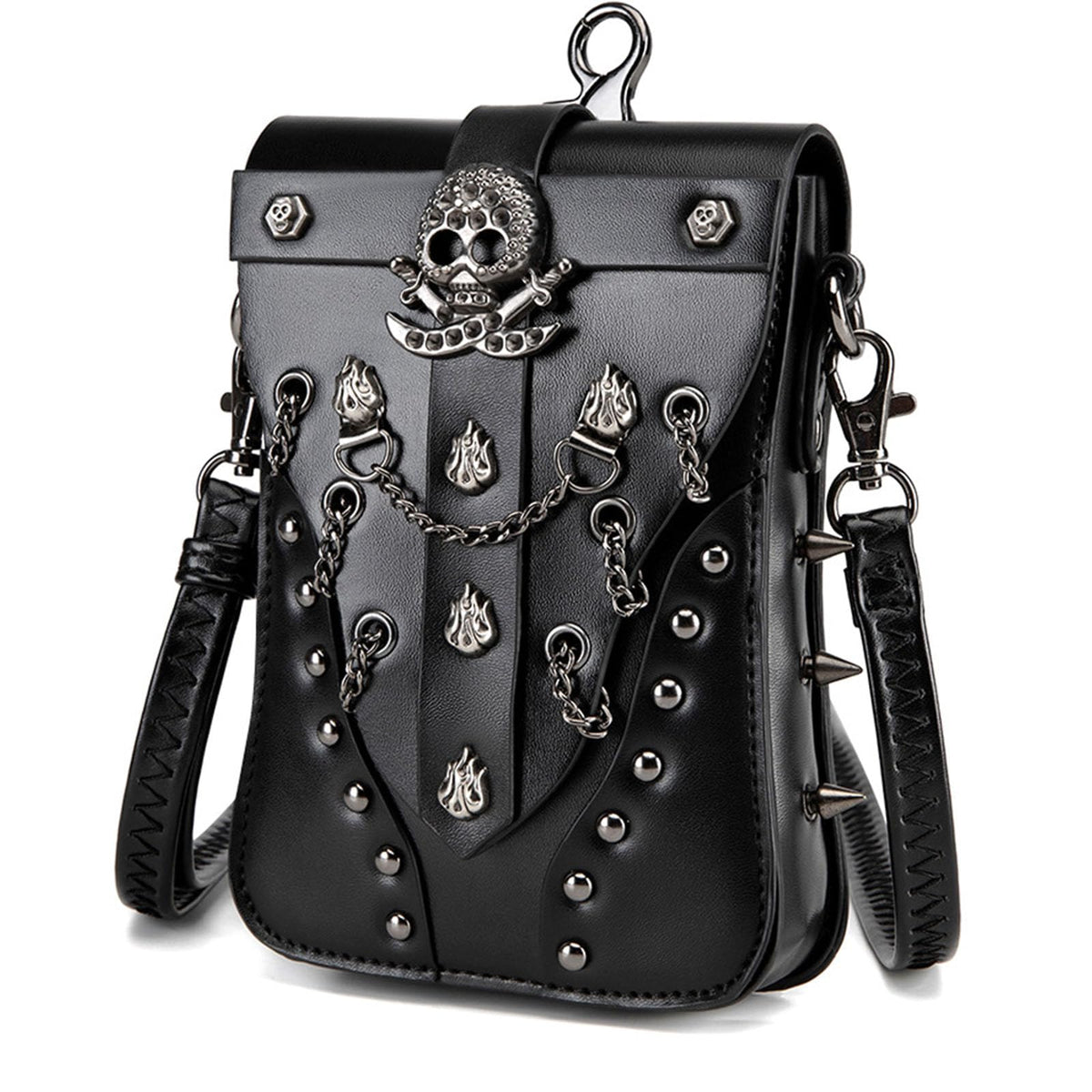 KOTORA Cute Gothic Steampunk Crossbody Bag Retro Small Shoulder Purse Phone Holder Renaissance Halloween Costume Accessory