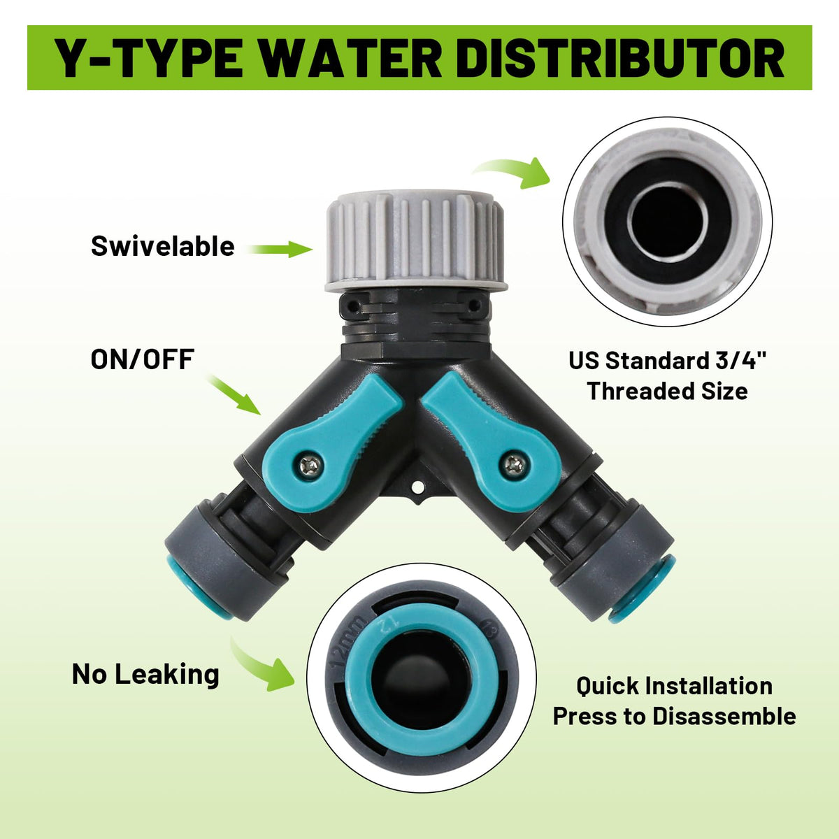 Kekangerly Drip Irrigation Kit - 100ft Automatic Watering System with 24 360° Sprinkler Nozzles, T-Connectors for Garden, Lawn, Greenhouse, Patio Plants & Hydroponics