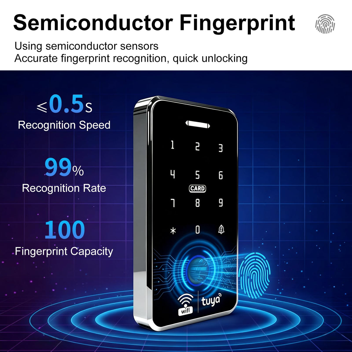 XYBkey WiFi TUYA Security Access Control System Kit: Waterproof, Fingerprint, Password, RFID Keyboard Lock, 600lb Magnetic Lock + ZL Bracket, Smart Remote Door Opener, App WG26 Doorbell, Sensor Switch