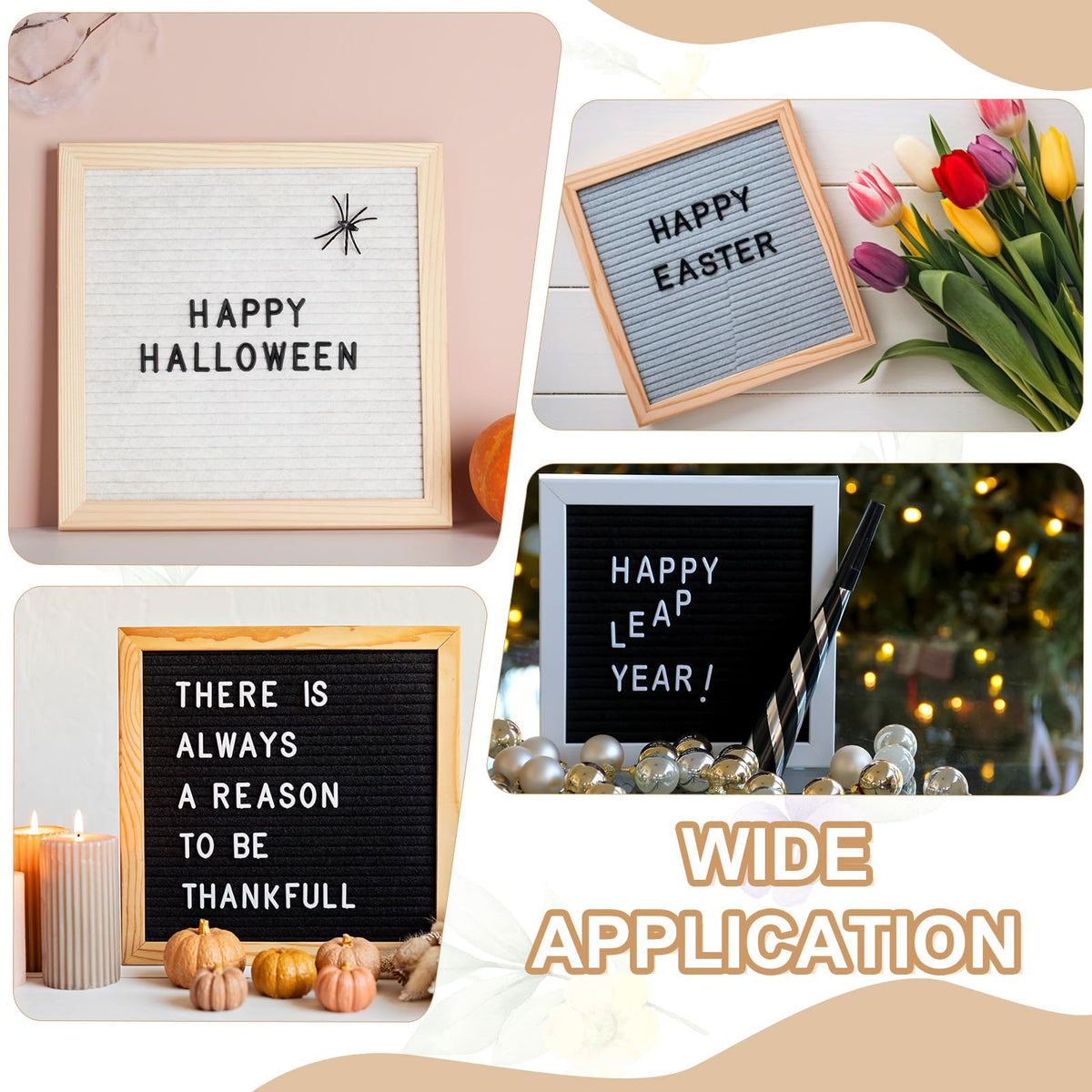 PATIKIL 294 Piece Plastic Letters Set for Felt Letter Board, Green Alphabet Message Board Accessories Including Letter Numbers with Restraint Strap for Cafe, Wedding, Birthday