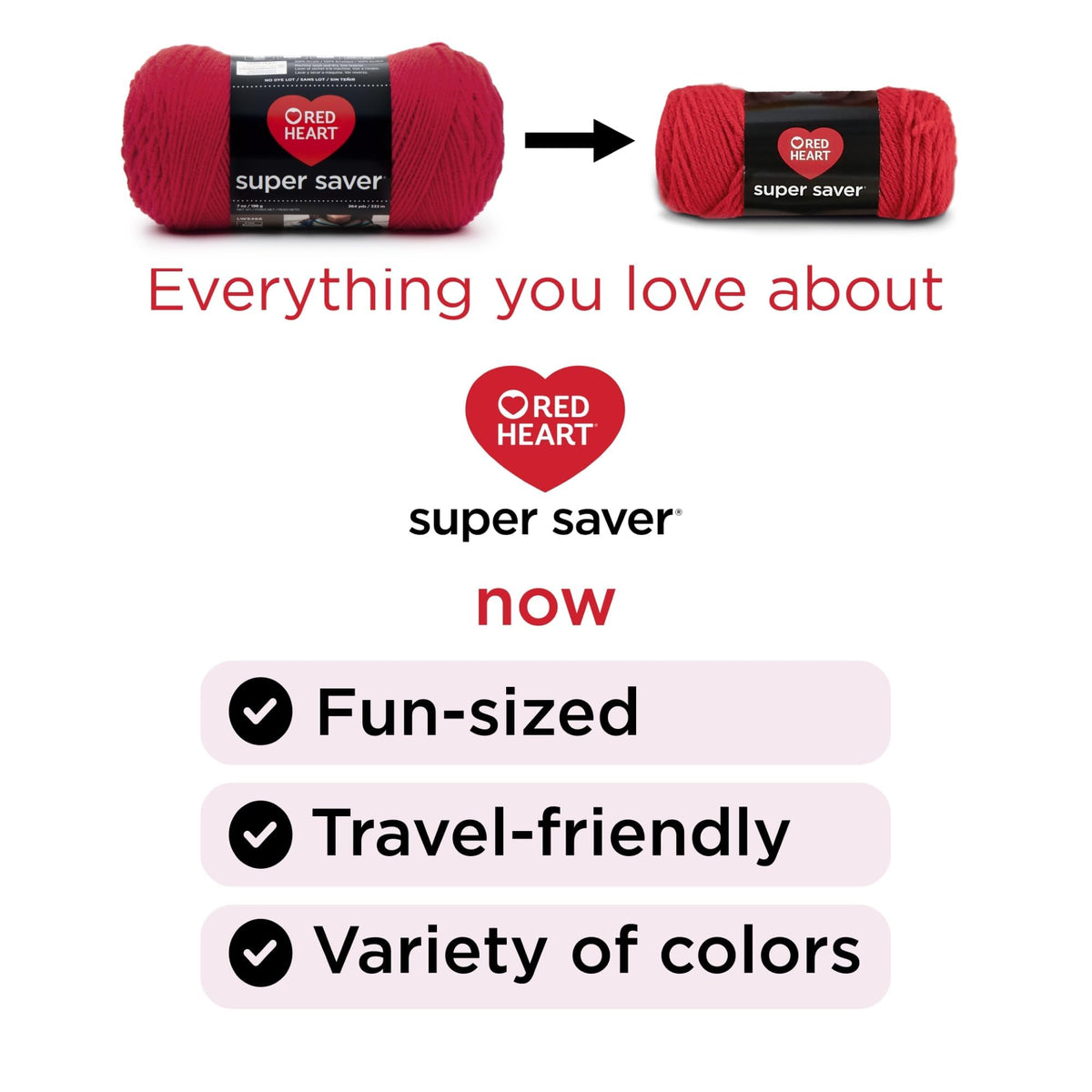 Red Heart Super Saver Super Yarn Craft Kit for Crochet & Knitting & Amigurumi Projects