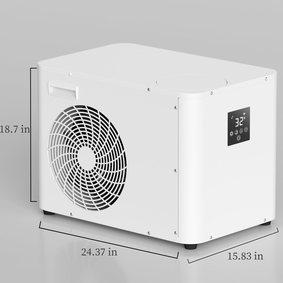 Deeptime 1HP Ice Bath Chiller — Wi‑Fi Remote‑Controlled Cold & Hot Water Chiller with 127‑Gallon Black Inflatable Tub, Cold/Hot Water Circulation System for Athlete Fitness Ice Baths