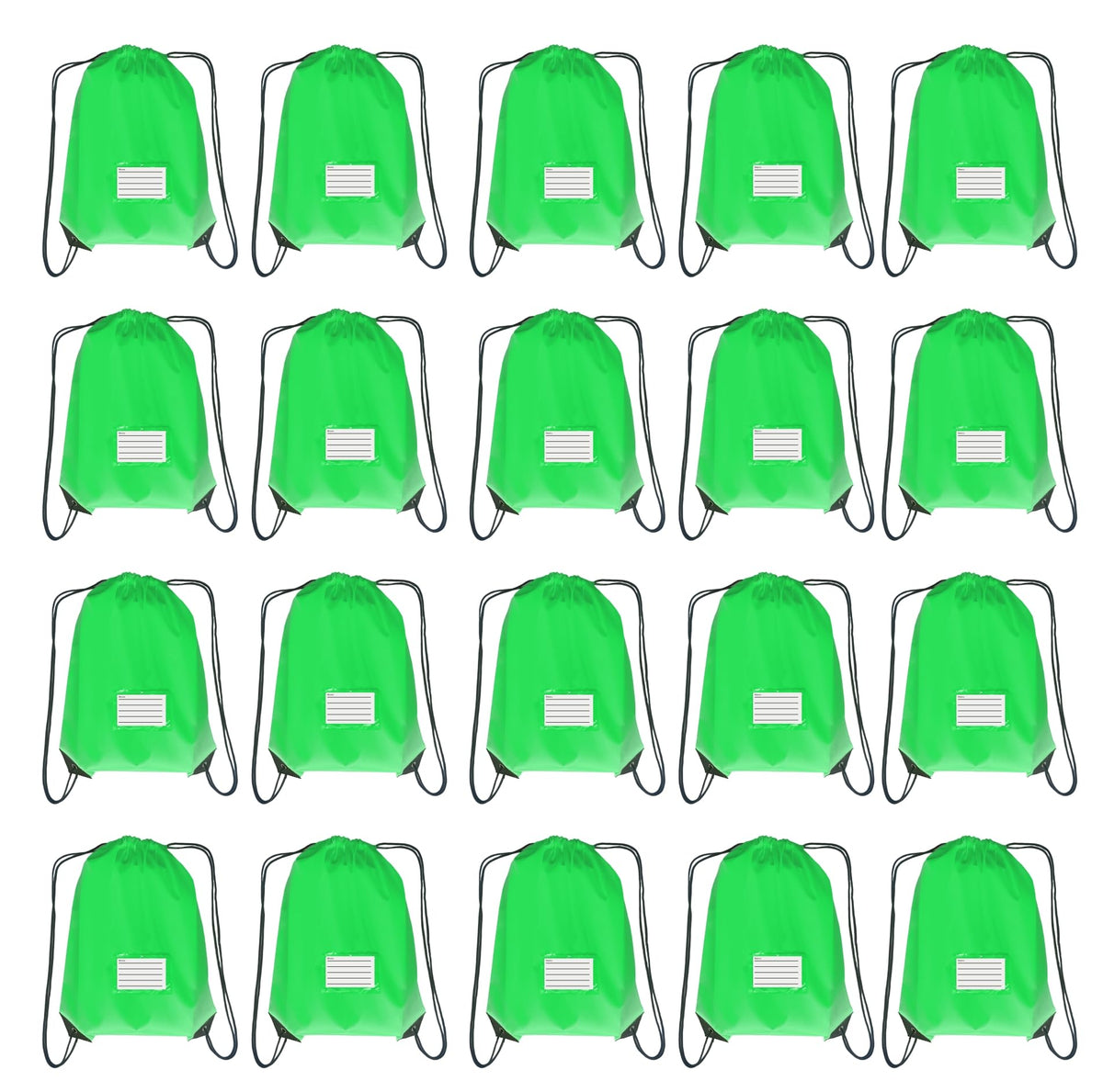 Drawstring Backpack Bulk 20 Pcs Draw String Bags DIY Gym Sports Traveling Yoga Cinch Bag Sackpack Drawstring Memo Card (green)
