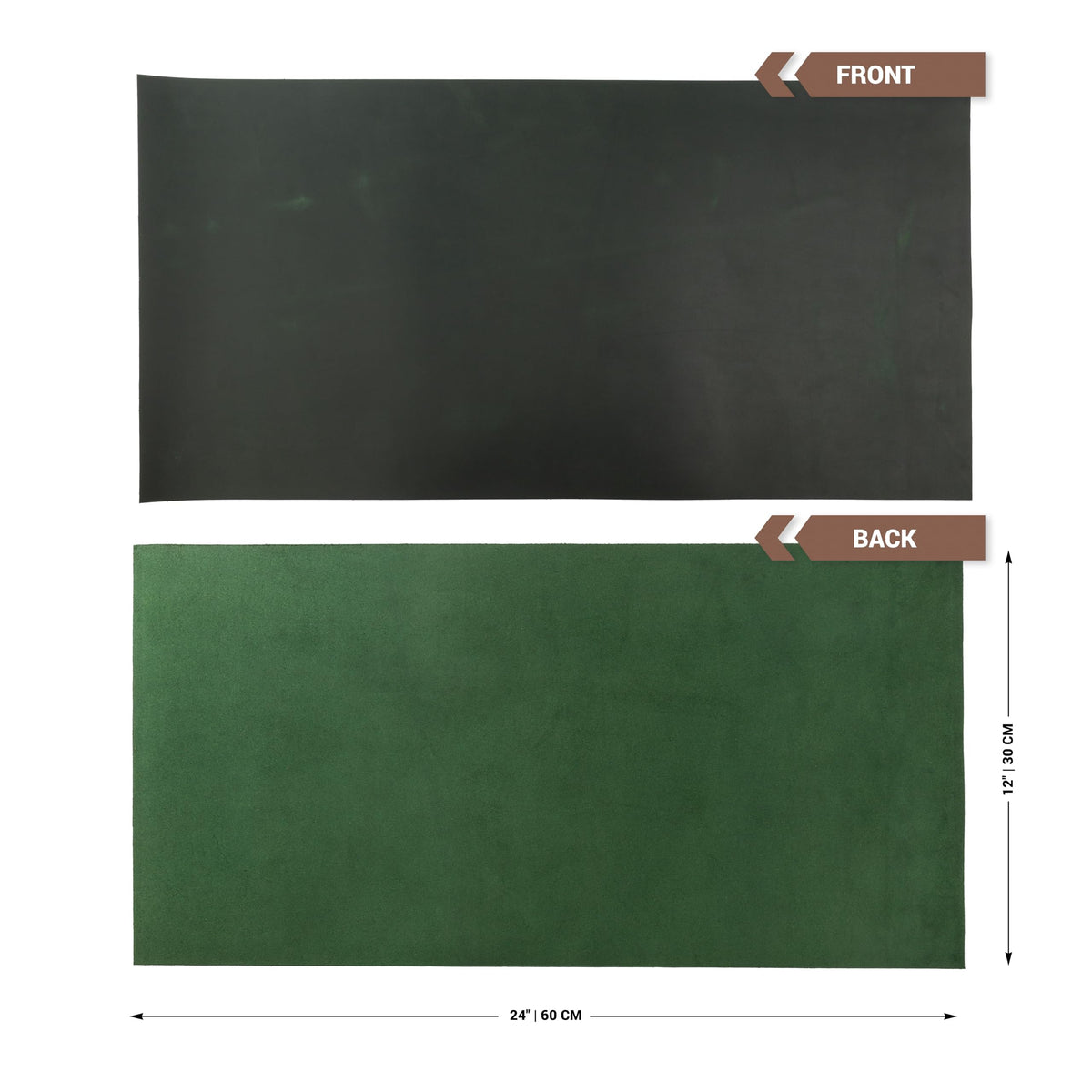 Shkira 12''X24'' Genuine Light Green Leather Sheets for Crafts - Square - 2.0MM Thick Genuine - Thick Cowhide Pieces Square - Leather Sheet for Arts and Crafts