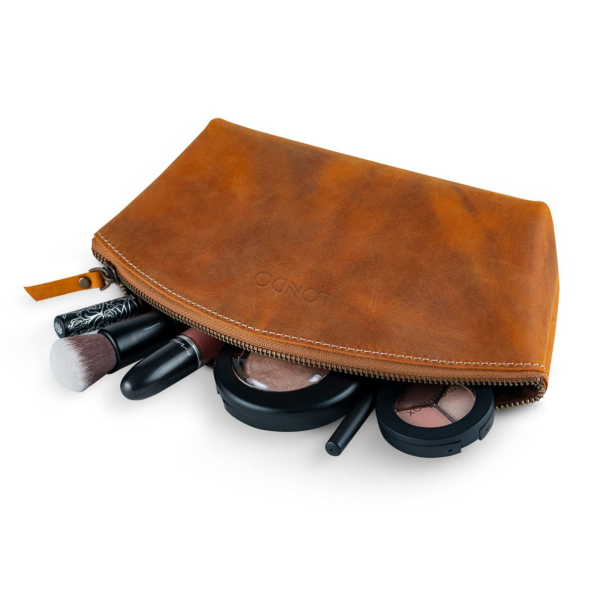 Londo Genuine Leather Versatile Gondola Style Handbag - Cosmetic, Toiletry, Makeup, Shaving Organizer Bag - Dopp Kits - Unisex