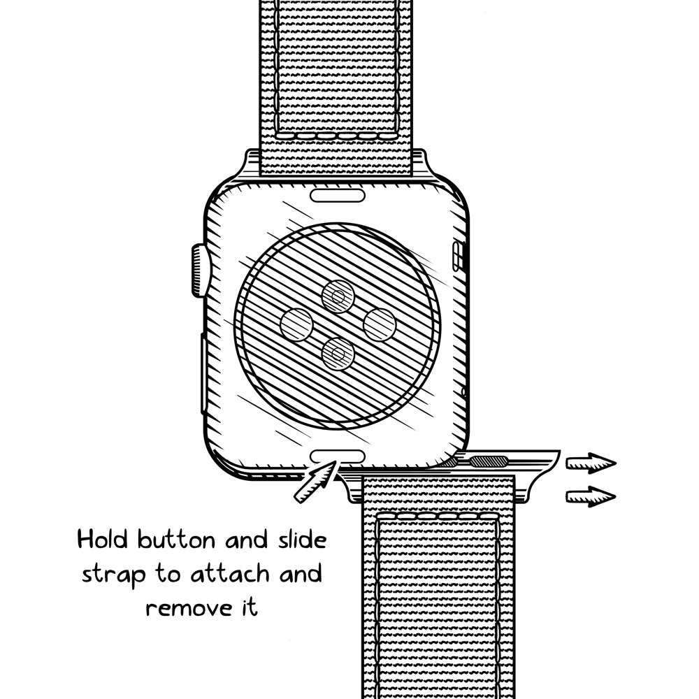 Archer Watch Straps - Top Grain Leather Straps for Apple Watch (Black/Matched Thread, Matte Gray Hardware, 44/45/46/49mm)