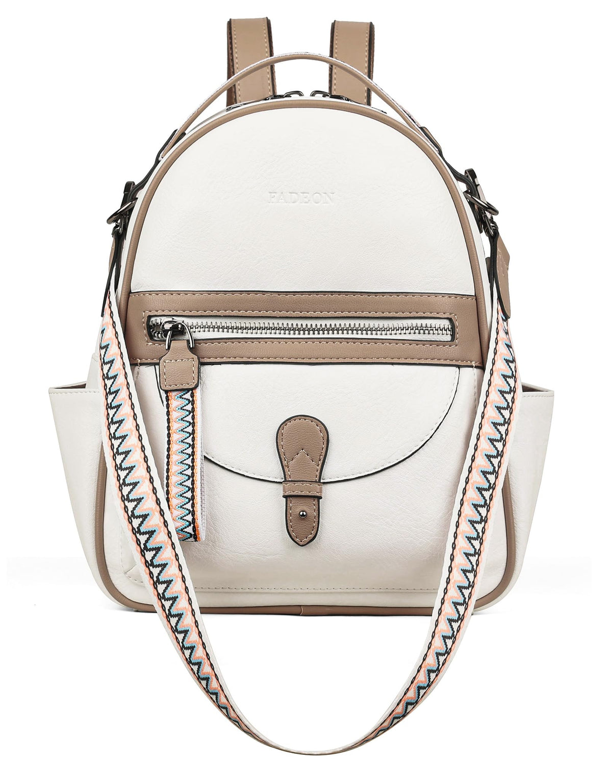 FADEON Mini Backpack Purse for Women, Designer Leather Cute Roomly Small Backpacks, Ladies Shoulder Backpack Fashion Handbag