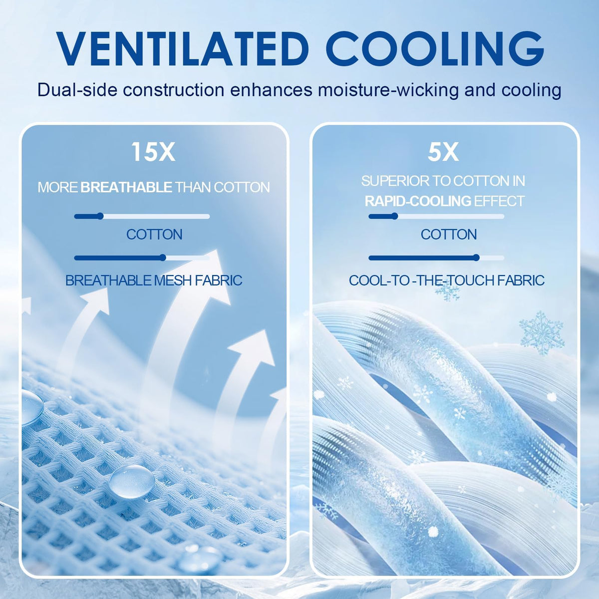 OMERAI Cooling Blanket for Hot Sleepers Queen Size Lightweight Breathable Summer Blanket Light Blue 90"x90", Q-Max >0.5 Double Side Cold Blankets for Bed, Couch