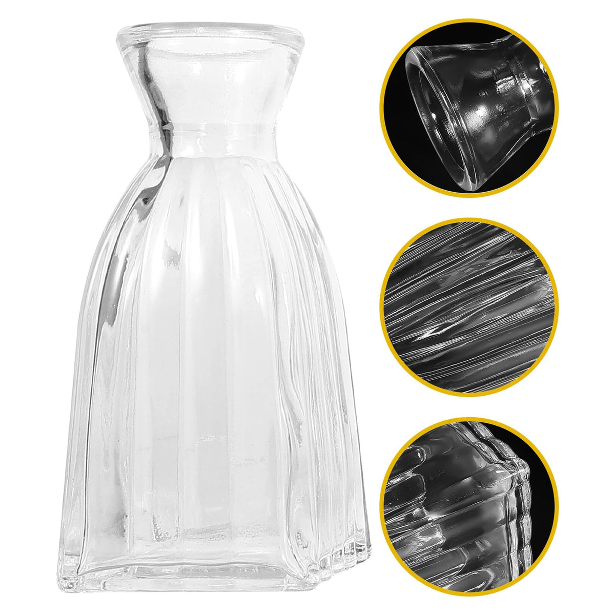 Abaodam Creative Hydroponic Glass Vase Set 4pcs Small Desktop Decorative Terrarium Vase Holders for Home Décor and Plant Display