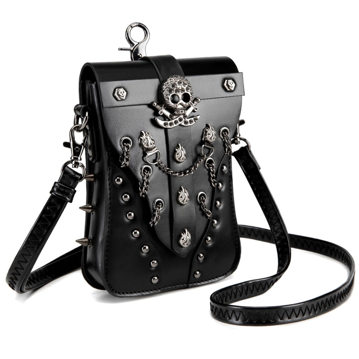 KOTORA Cute Gothic Steampunk Crossbody Bag Retro Small Shoulder Purse Phone Holder Renaissance Halloween Costume Accessory