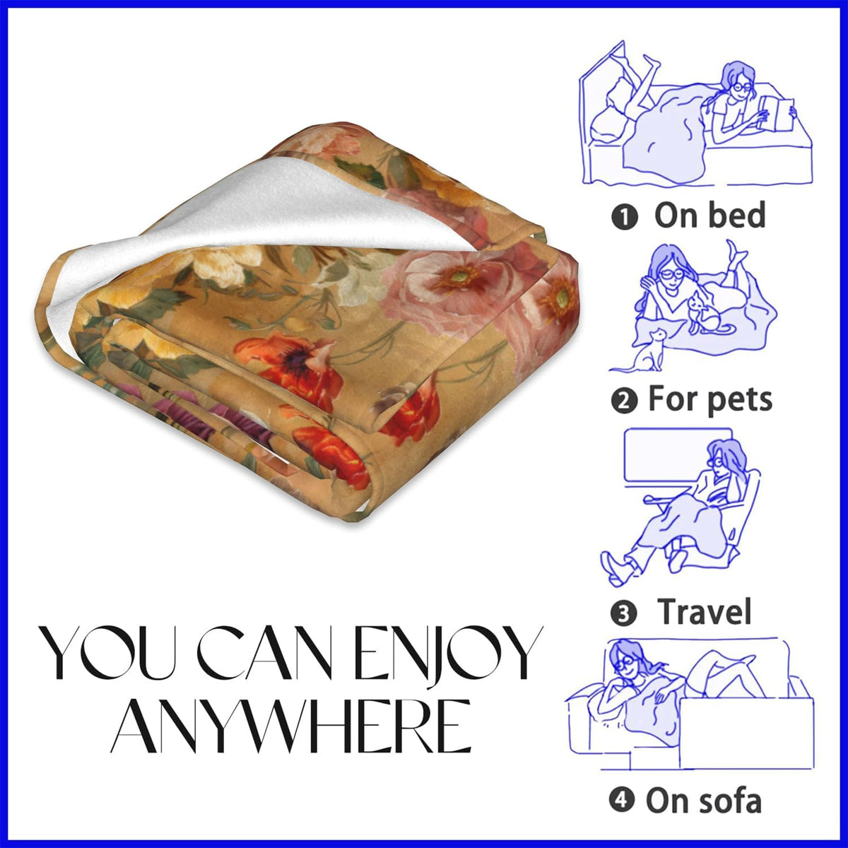 xmwjfd Patriotic Dragon Blanket, Cozy Plush Throw Blanket for Couch Bedroom Outdoor, Lightweight Soft Flannel Travel Blankets, Gifts for Women Adults Kids, Warm Decor 50"×60"