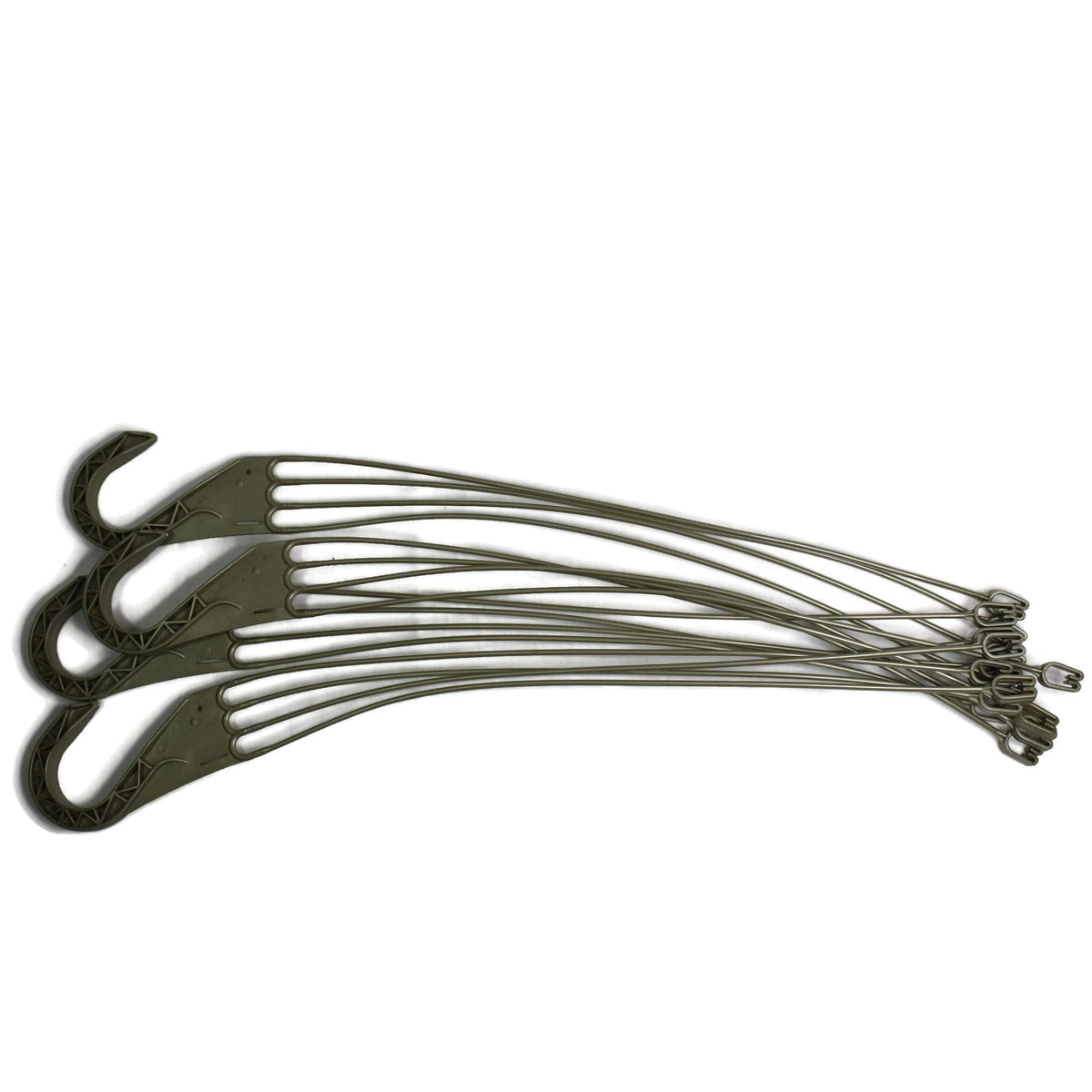Replacement 4 Strand Plastic Hangers for 12" Hanging Baskets - Set of 5 (Olive Green)