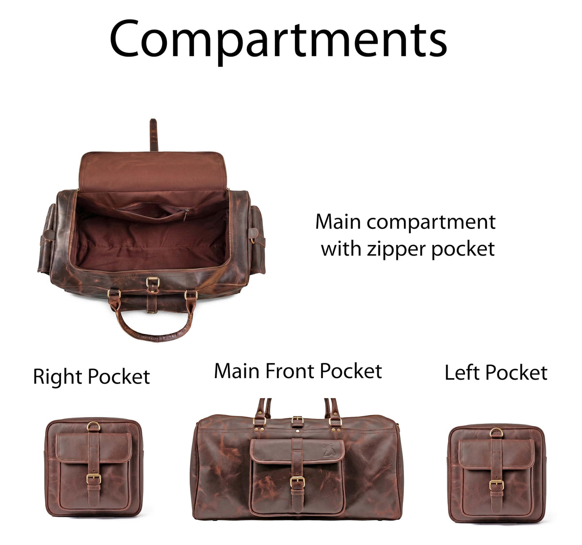 Leather Duffle Bags for Men - 28 Inch Full Grain Leather travel bag, leather overnight bag, Mens Leather Bag, Carry On Leather Weekender Bag, Airplane Leather Luggage Duffel Gym Bag
