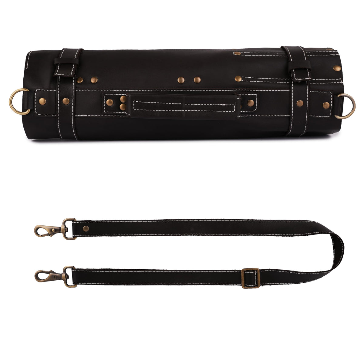 Tanner london Premium Leather Chef Knife Roll Bag – 18 Slot Knife & Tool Holder | Travel-Friendly Cutlery Organizer for Professional Chefs & Culinary Experts