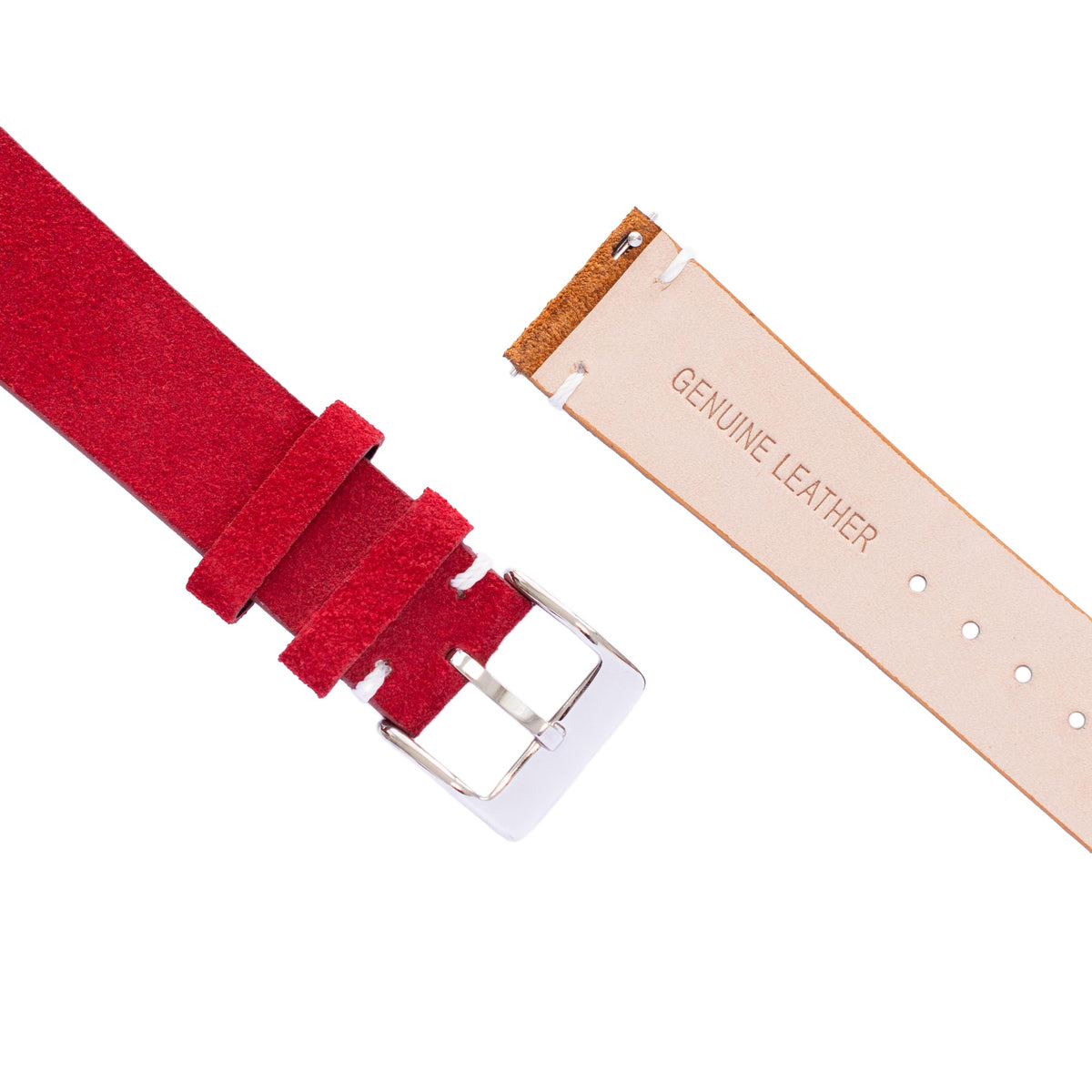 BARAK WATCHES Quick Release Suede Leather Watch Straps – Soft Genuine Leather Band – 20mm 22mm – Replacement Watch Band for Men & Women – Multiple Colors Available (Blue, 20mm)