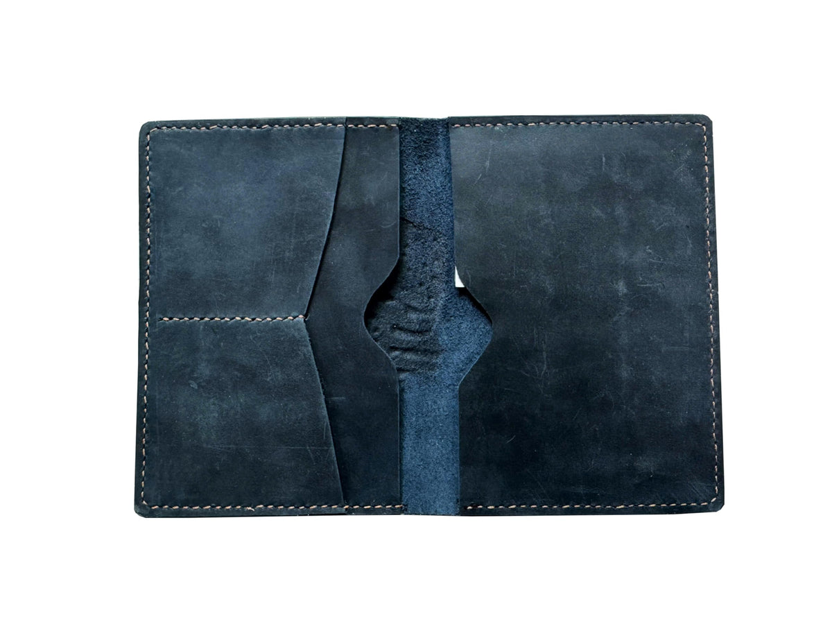 Mayan Corner - Eagle American genuine leather travel wallet, Handmade passport wallet