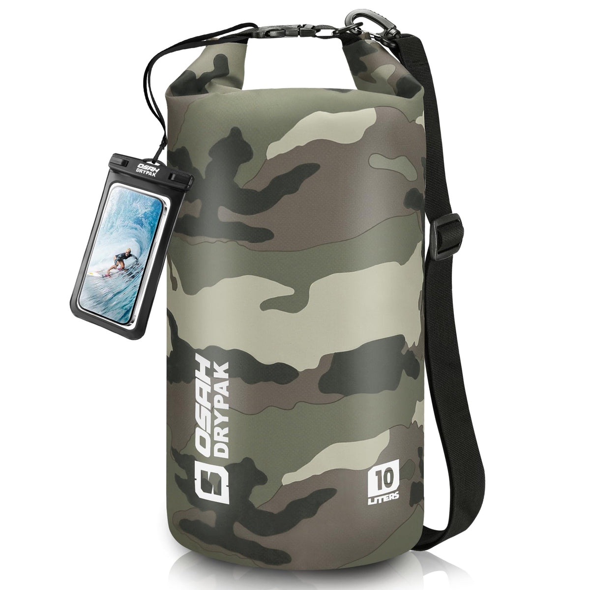 Waterproof Dry Bag, 5L/10L/20L/30L/40L Roll Top Lightweight Storage Backpack with Phone Case for Women & Men, Floating Waterproof Sack for Travel, Swimming, Kayaking, Paddle Board, Camping & Beach